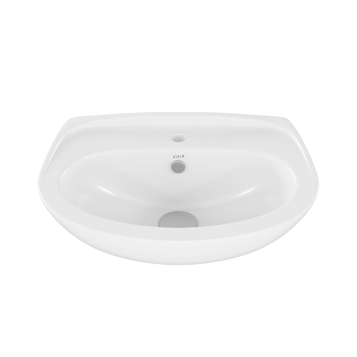 Раковина накладная VitrA Normus (Нормус) 55 см в комплекте с пьедесталом 9600B003-7650 55 x 42 см белая антибактериальное покрытие Hygiene (Хайджн)