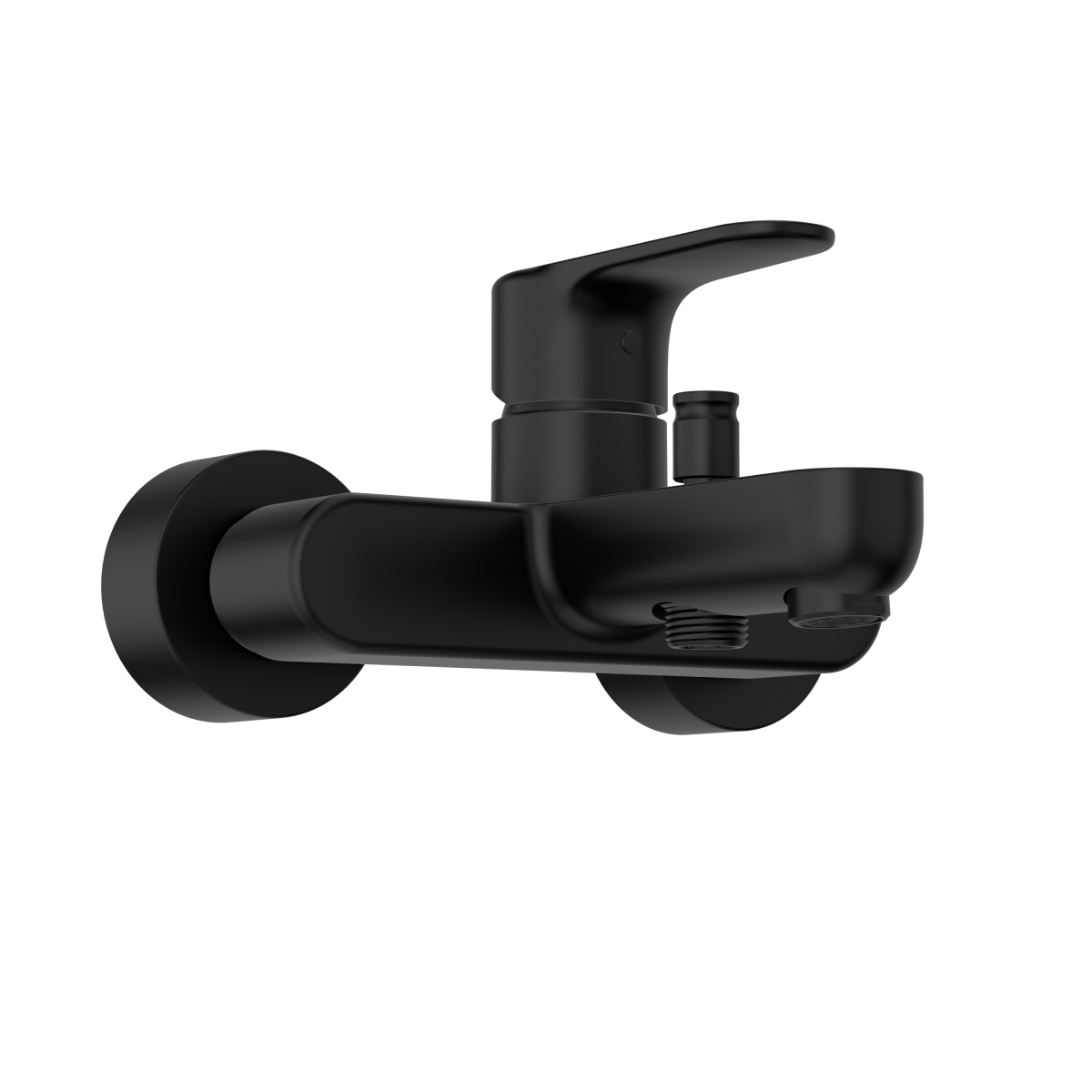 Смеситель настенный VitrA Root Round (Рут Раунд) A4272536EXP для ванны однорычажный матовый черный латунь