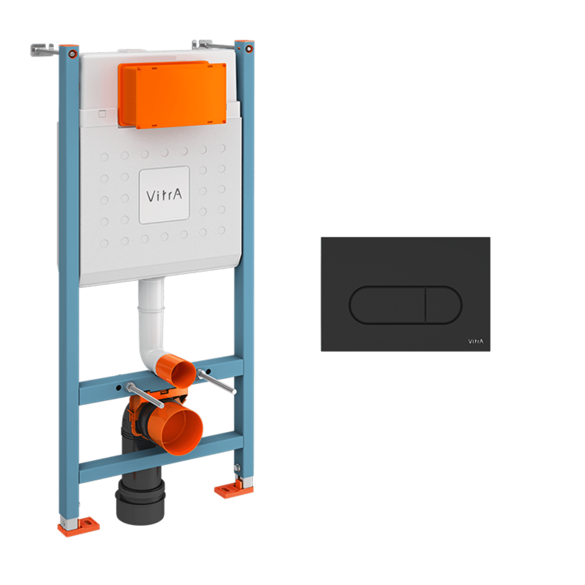 Инсталляция для унитаза VitrA V-Fix Core (Ви-Фикс Кор) 800-1874 с кнопкой матовой черной