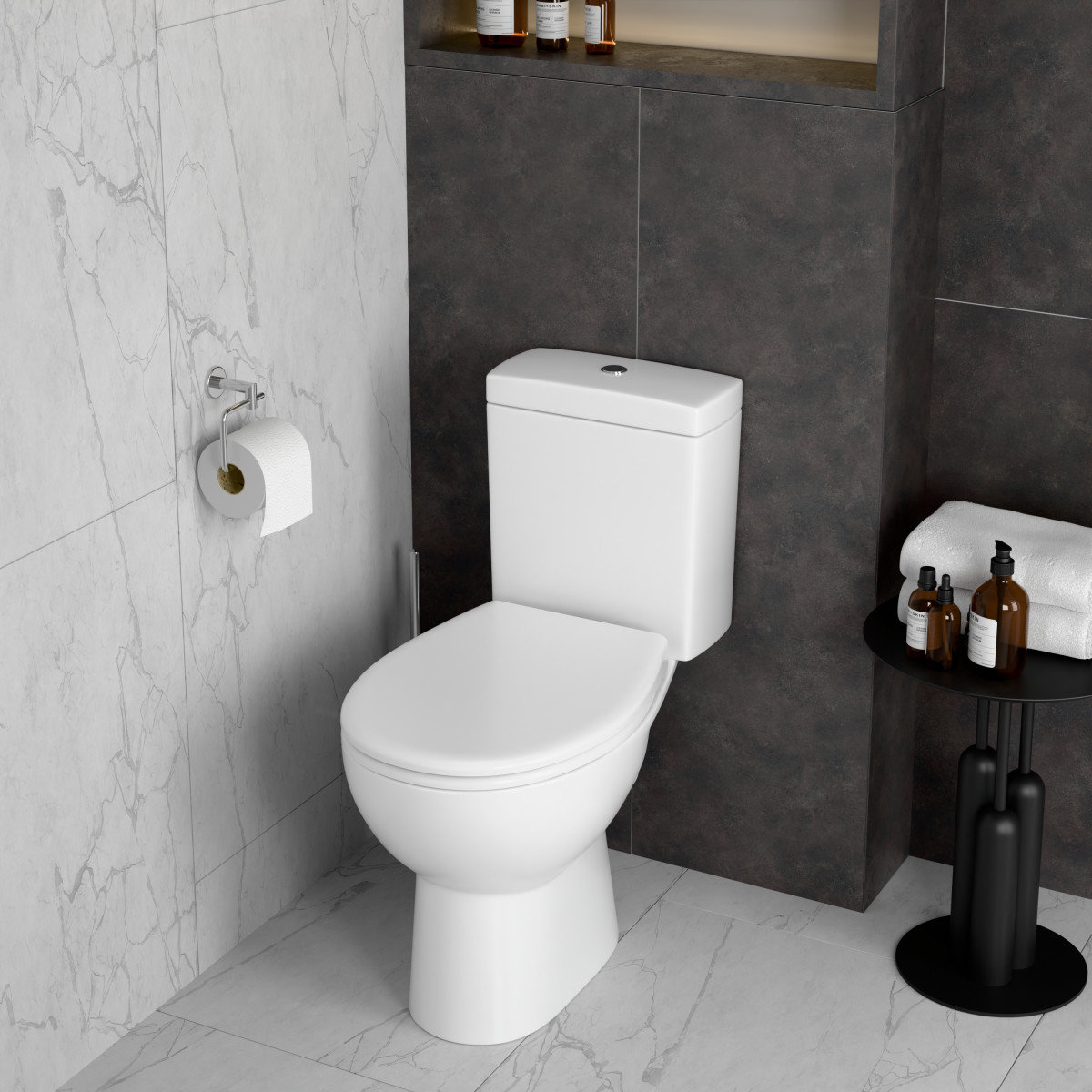 Унитаз-компакт напольный VitrA S10 9864B003-7201 с сиденьем без микролифта белый санитарный фарфор антибактериальное покрытие Hygiene (Хайджн)