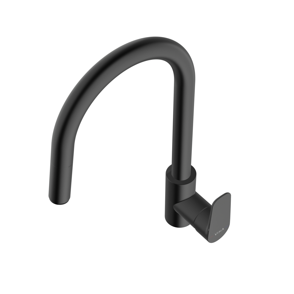 Смеситель для кухни VitrA Flow Soft (Флоу Софт) A4344536EXP с поворотным изливом однорычажный матовый черный латунь