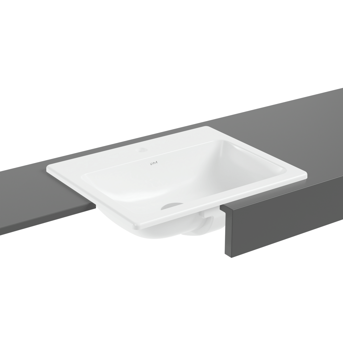 Встраиваемая сверху раковина VitrA S20 5465B003-0001 55 x 45 см прямоугольная белая антибактериальное покрытие Hygiene (Хайджн)