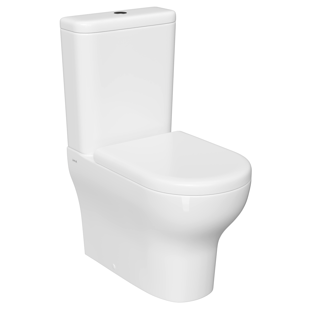 Унитаз-компакт напольный VitrA Zentrum (Зентрум) 9012B003-7202 с сиденьем без микролифта белый санитарный фарфор антибактериальное покрытие Hygiene (Хайджн)