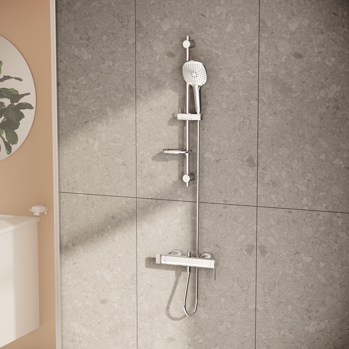 Смеситель настенный VitrA Origin (Ориджин) A42619 для ванны однорычажный хром латунь