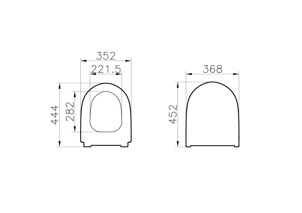 Сиденье для унитаза VitrA Sento (Сенто) 130-003-009 круглое белое дюропласт с микролифтом