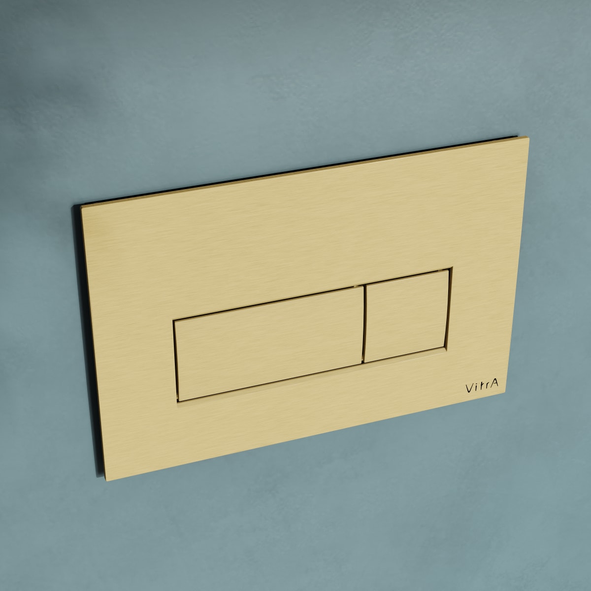 Кнопка смыва для инсталляции VitrA Root Square (Рут Скуэр) 740-2325 брашированное золото двойный смыв