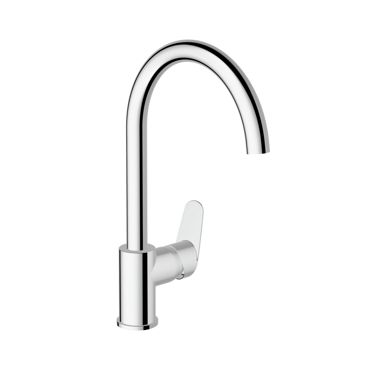 Смеситель для кухни VitrA Flow Round (Флоу Раунд) A43407EXP с поворотным изливом однорычажный хром латунь