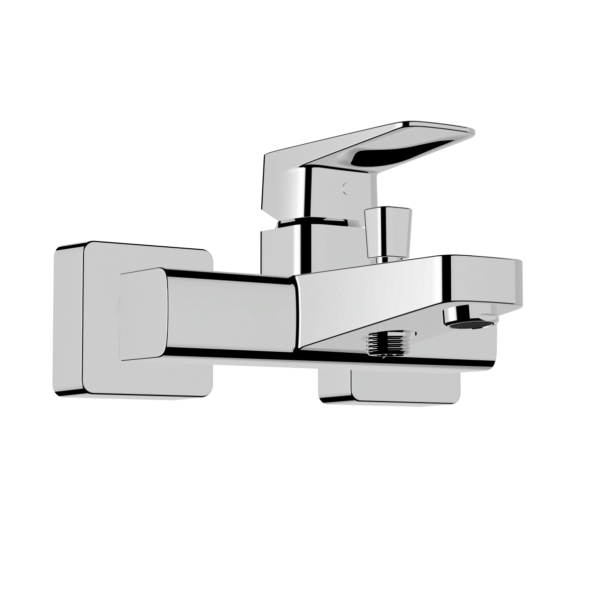 Смеситель настенный VitrA Root Square (Рут Скуэр) A42737EXP для ванны однорычажный хром латунь