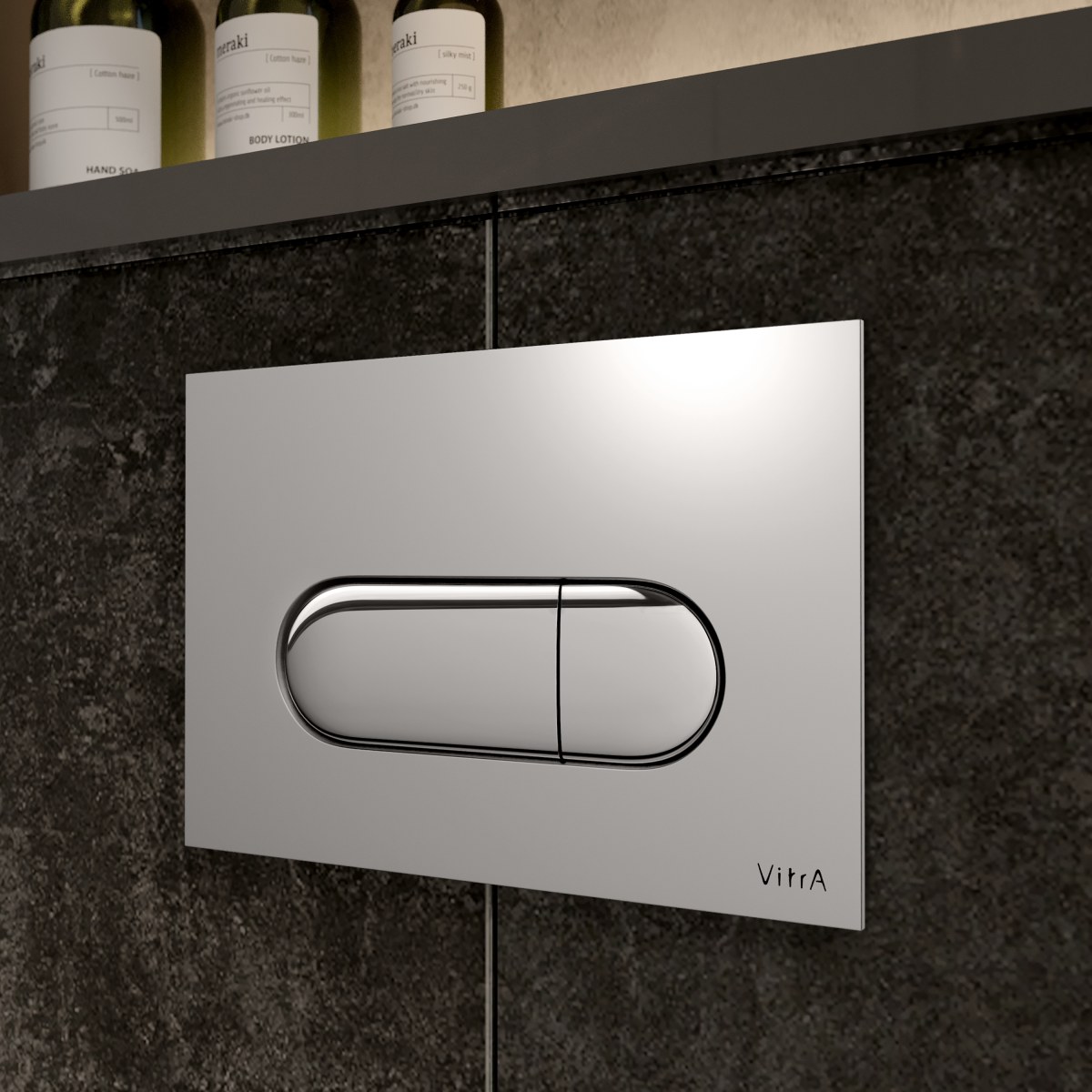 Кнопка смыва для инсталляции VitrA Root Round (Рут Раунд) 740-2280 глянцевая хром двойный смыв