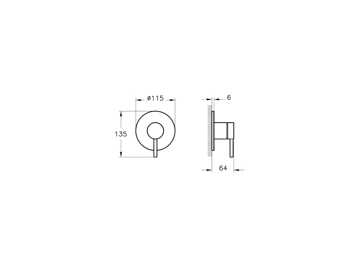 Встраиваемый смеситель для ванны VitrA Minimax Round (Минимакс Раунд) A4371025EXP брашированное золото