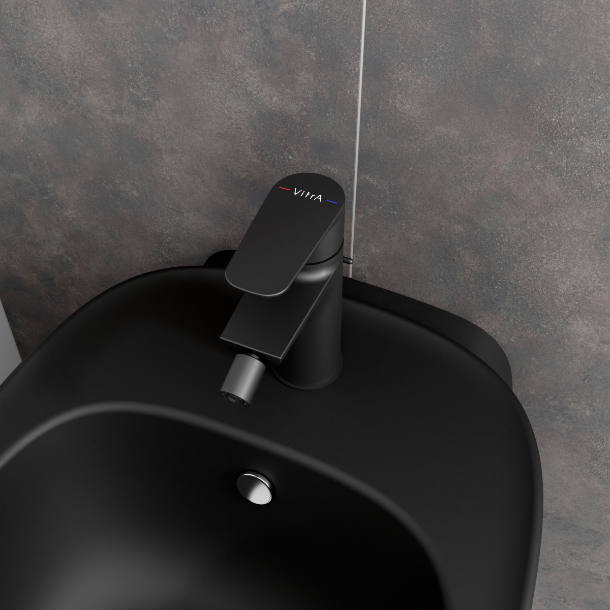 Смеситель для биде VitrA Flow Soft (Флоу Софт) A4305436EXP однорычажный матовый черный латунь