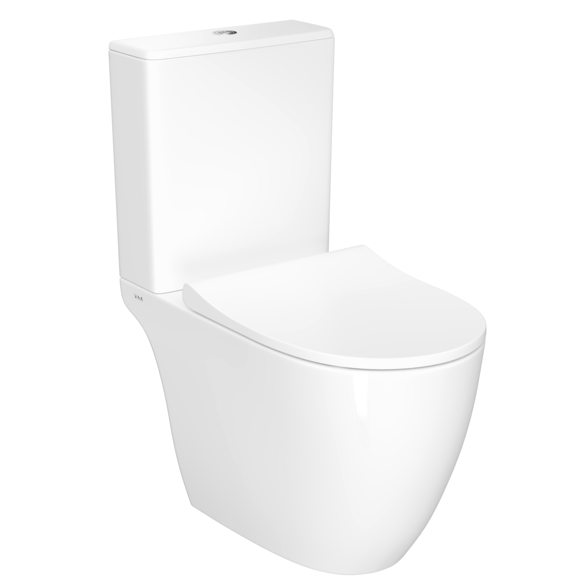 Унитаз-компакт напольный VitrA Sento (Сенто) 9830B003-7204 с сиденьем микролифт белый санитарный фарфор антибактериальное покрытие Hygiene (Хайджн)