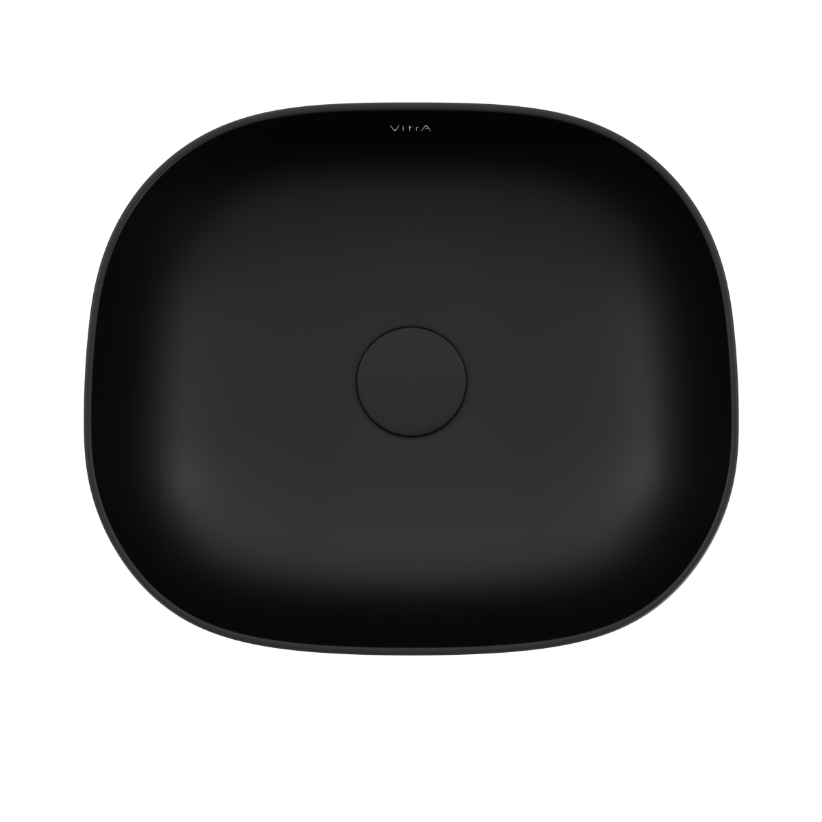 Раковина чаша VitrA Plural (Плюрал) 7810B483-0016 45 x 38 см накладная матовая черная антибактериальное покрытие Hygiene + Clean (Хайджн + Клин)