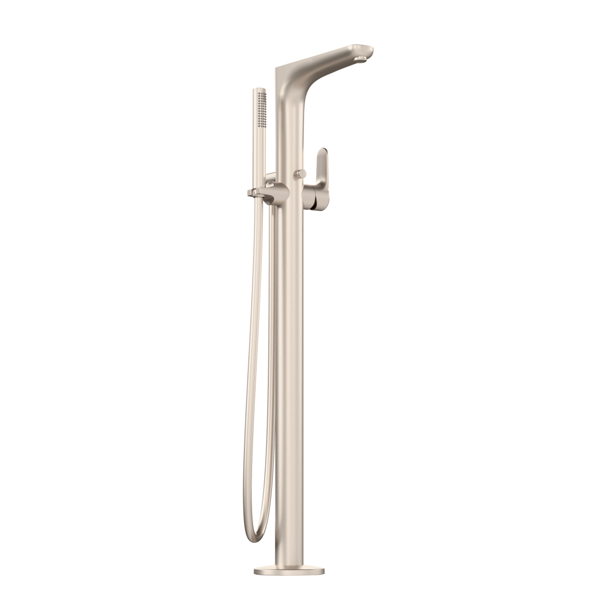 Смеситель для ванны VitrA Root Round (Рут Раунд) A4274134EXP напольный с ручным душем брашированный никель латунь