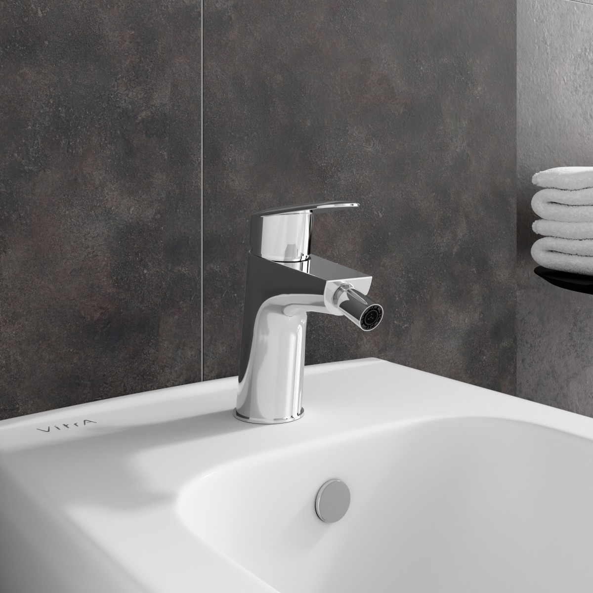 Смеситель для биде VitrA Flow Round (Флоу Раунд) A42933EXP однорычажный хром латунь