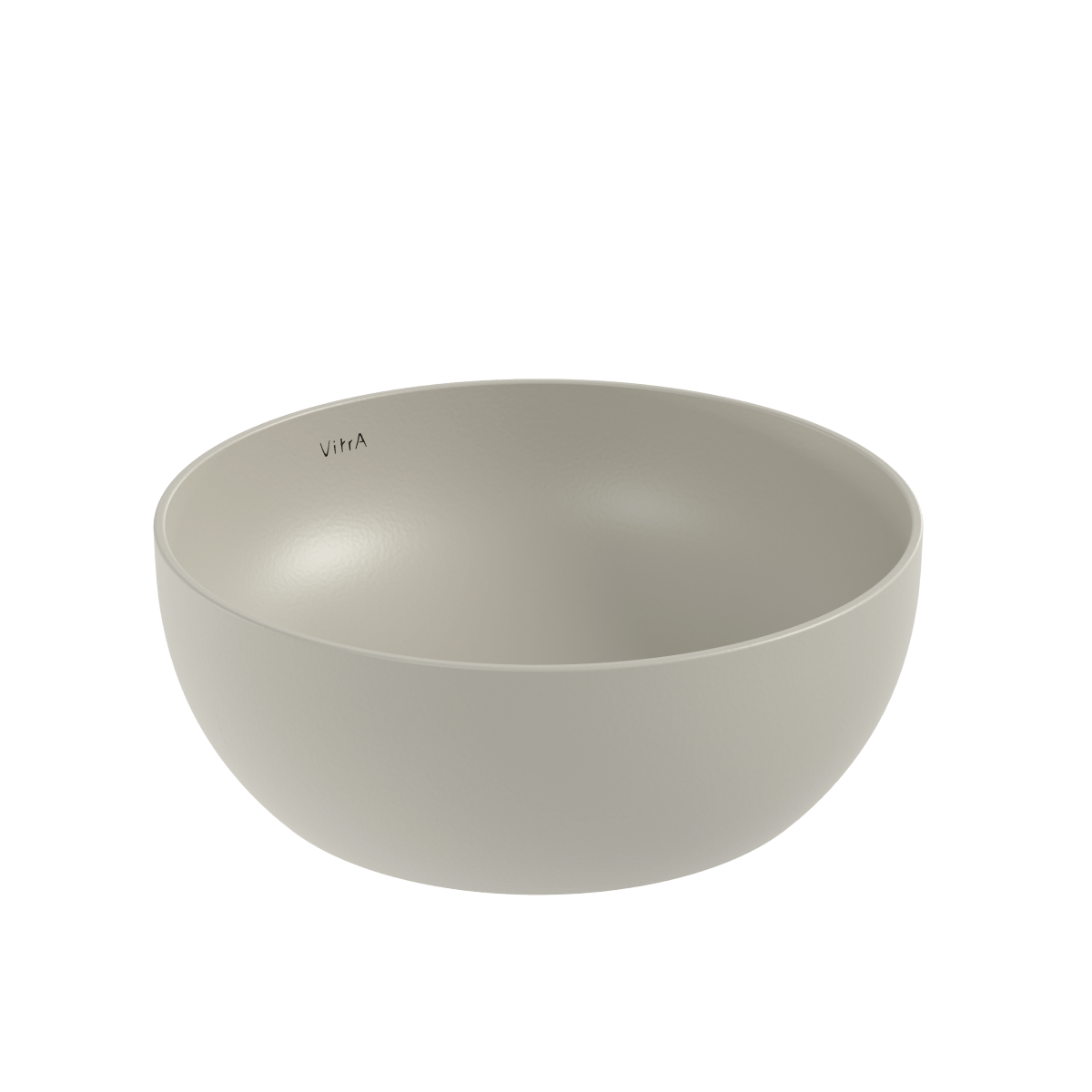 Раковина чаша VitrA Outline Recycled (Аутлайн Ресайклд) 7992B066-0016 41 x 41 см накладная матовая бежевая антибактериальное покрытие Hygiene (Хайджн)