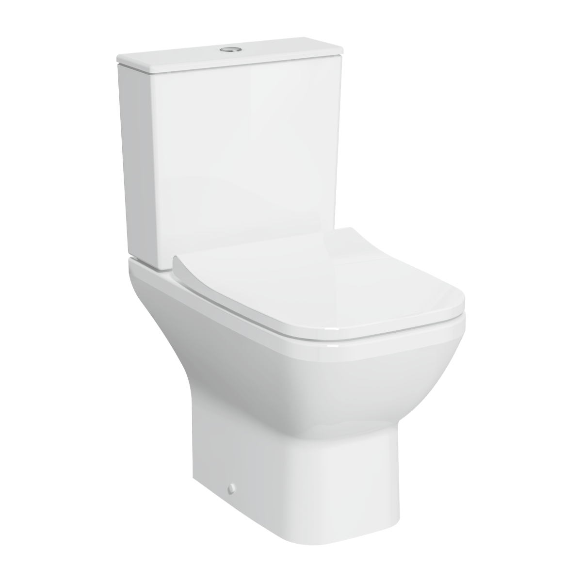Унитаз-компакт напольный VitrA Integra Square (Интегра Скуэр) 9833B003-7205 с сиденьем микролифт белый санитарный фарфор антибактериальное покрытие Hygiene (Хайджн)