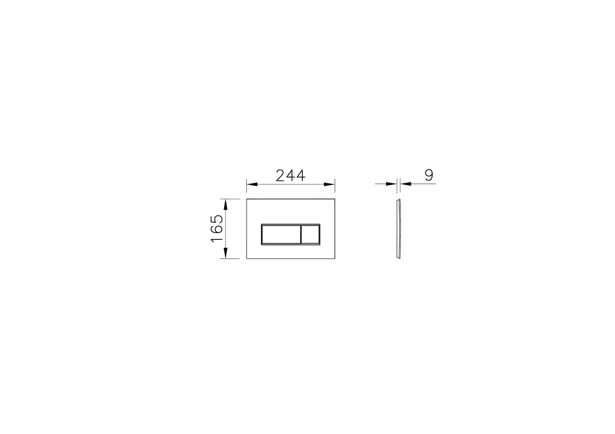 Кнопка смыва для инсталляции VitrA Root Square (Рут Скуэр) 740-2340 мягкая медь глянец двойный смыв