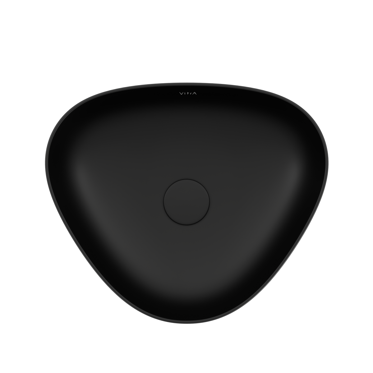 Раковина чаша VitrA Plural (Плюрал) 7812B483-0016 47 x 40 см накладная матовая черная антибактериальное покрытие Hygiene + Clean (Хайджн + Клин)