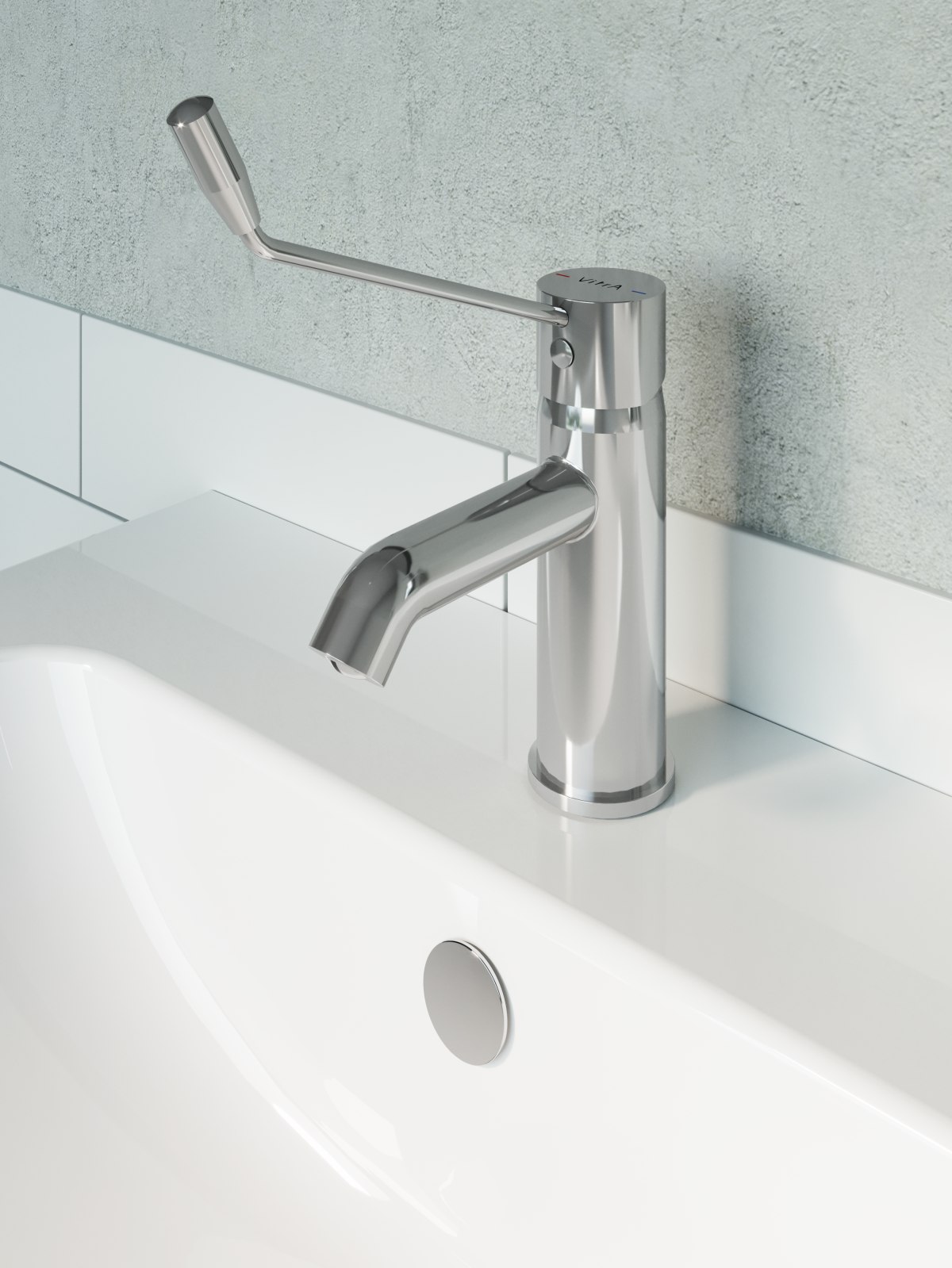 Смеситель для раковины VitrA Minimax S (Минимакс С) A42312WSA однорычажный хром латунь