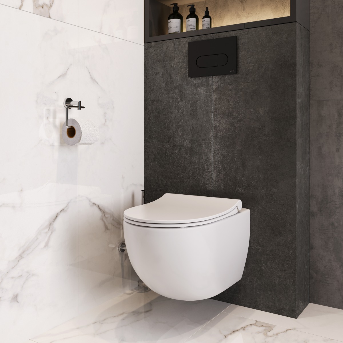 Подвесной унитаз VitrA Sento (Сенто) 7748B003-0075 безободковый Rim-ex (Рим-экс) белый санитарный фарфор антибактериальное покрытие Hygiene (Хайджн)