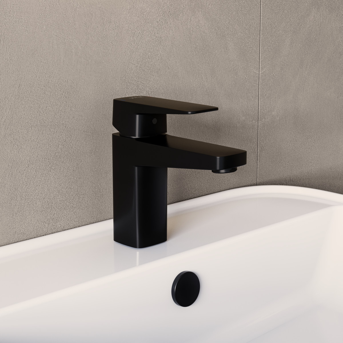 Смеситель для раковины VitrA Root Square A4273136EXP однорычажный матовый черный латунь
