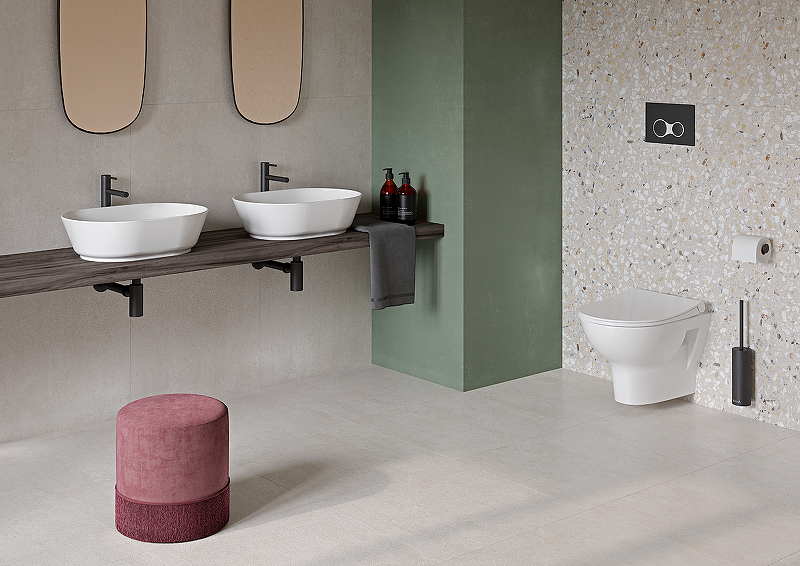 Комплект унитаза с инсталляцией Vitra Zentrum L-box 9012B003-7206 с сиденьем Микролифт и клавишей смыва Хром глянцевый