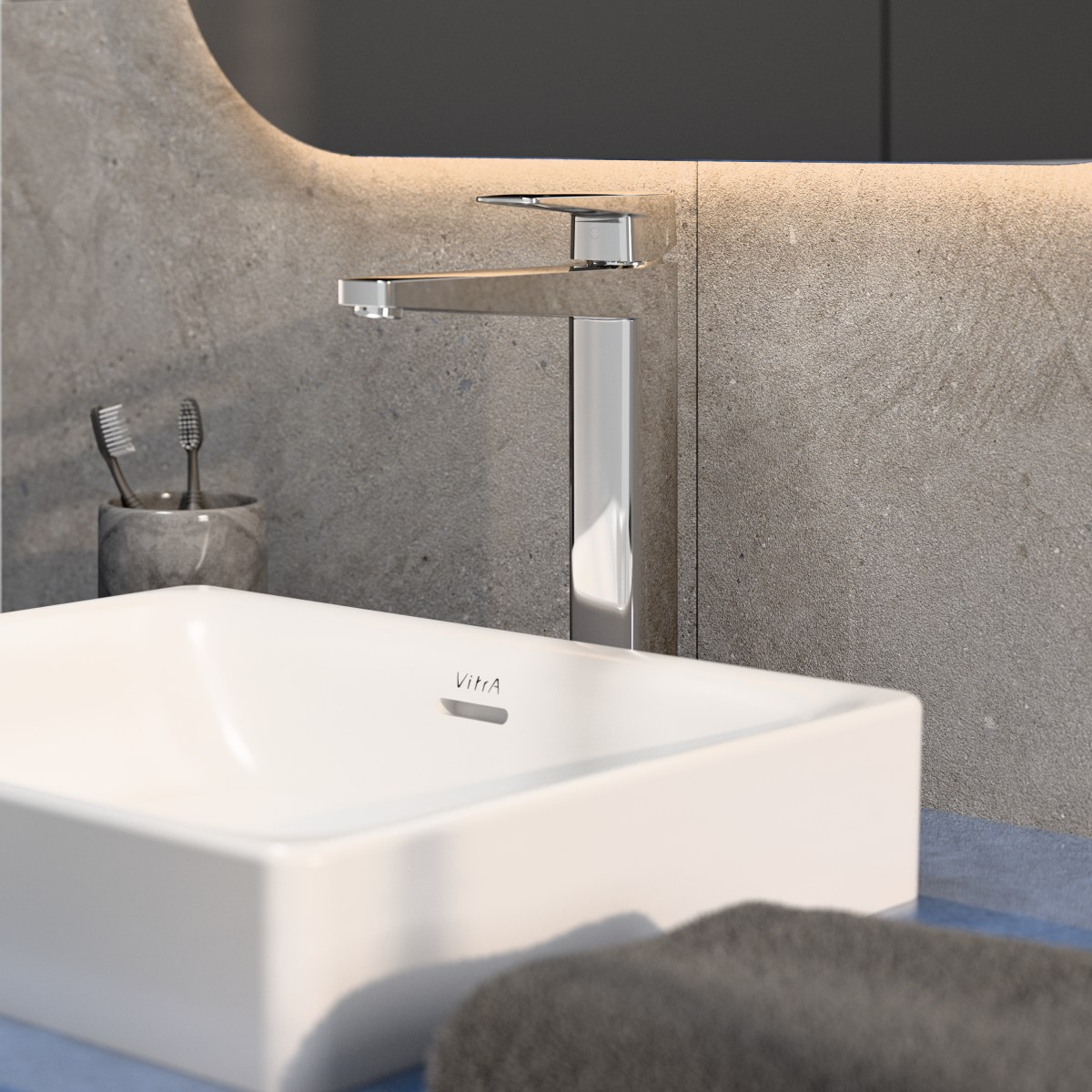 Смеситель для раковины VitrA Root Square (Рут Скуэр) A42733EXP однорычажный хром латунь