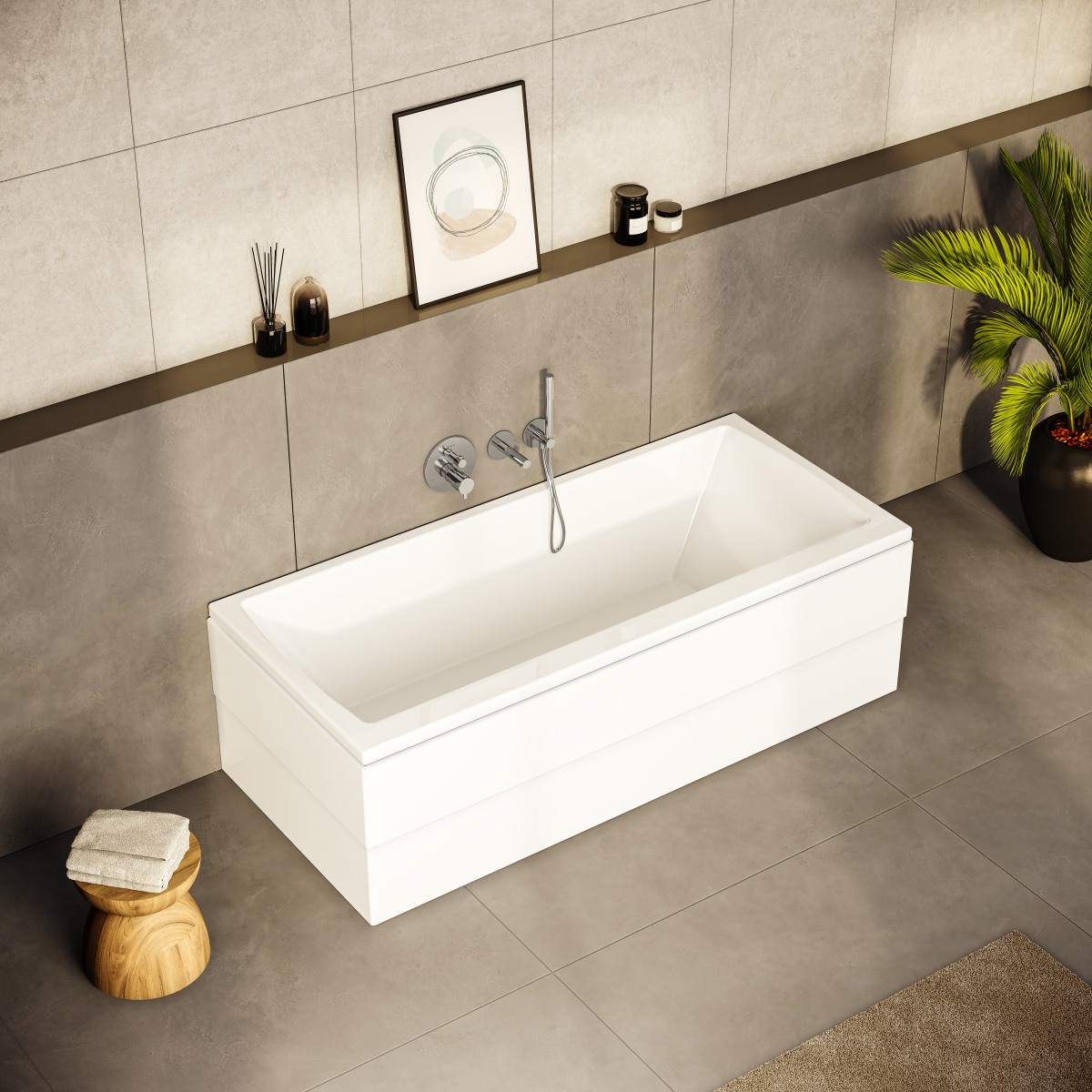 Ванна VitrA Neon (Неон) 52540001000 180 x 80 см акриловая прямоугольная белая