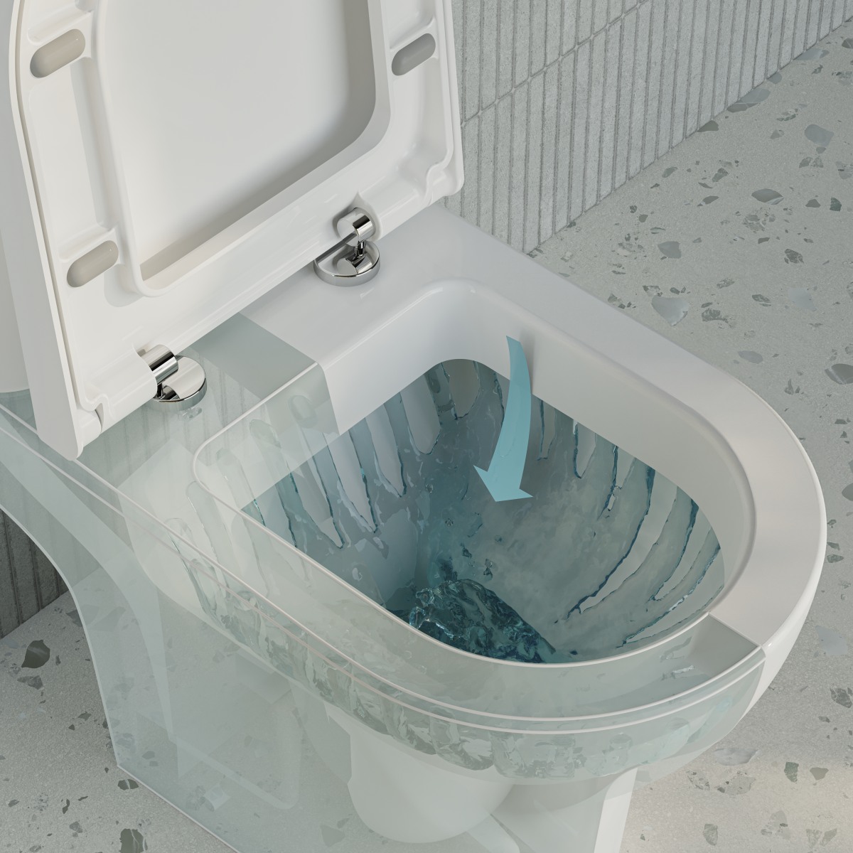Унитаз-компакт напольный VitrA Zentrum (Зентрум) 9012B003-7209 с сиденьем микролифт белый санитарный фарфор антибактериальное покрытие Hygiene (Хайджн)