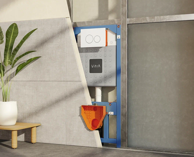 Комплект Vitra Nest QuantumFlush Инсталяция с унитазом и клавишей смыва