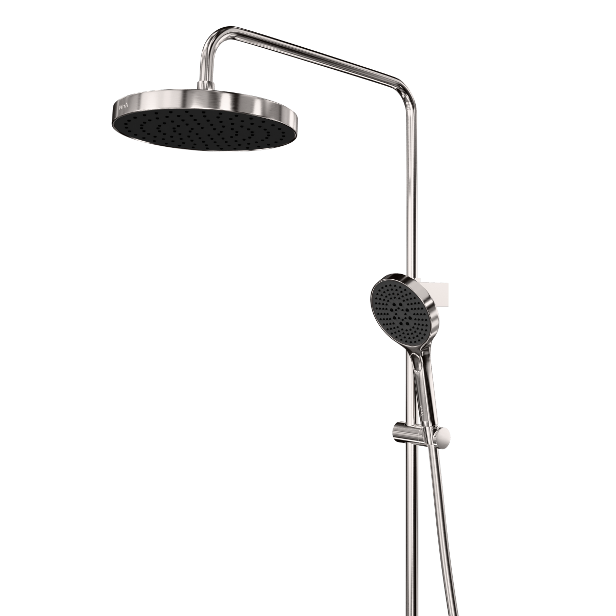 Душевая система VitrA Core Round (Кор Раунд) A4730934EXP с термостатическим смесителем и ручным душем брашированная никель