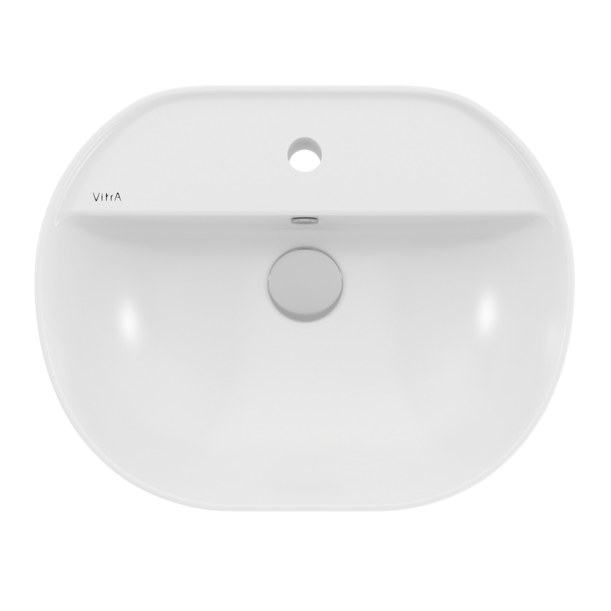 Раковина чаша VitrA Geo (Гео) 7428B003-0001 55 x 43 см накладная белая антибактериальное покрытие Hygiene (Хайджн)