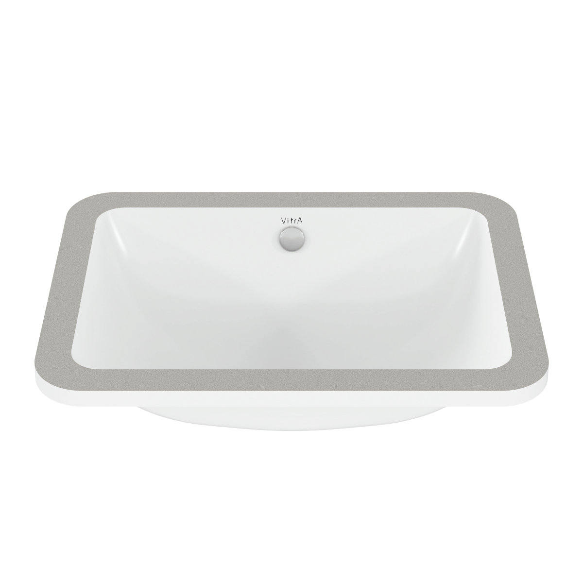 Встраиваемая снизу раковина VitrA S20 5474B003-0618 50 x 37 см прямоугольная белая антибактериальное покрытие Hygiene (Хайджн)