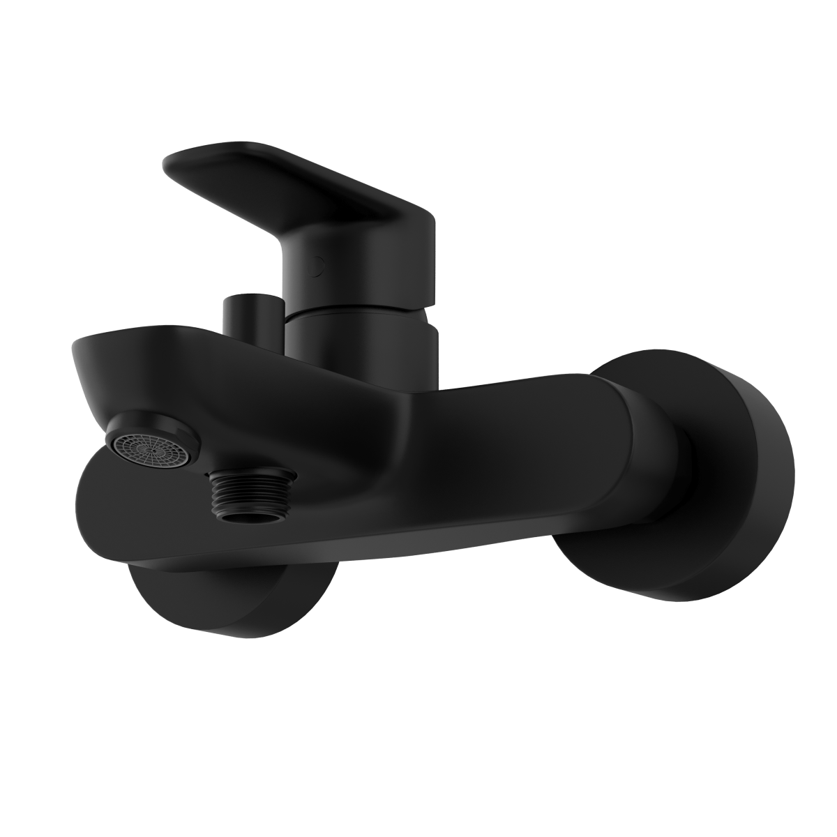 Смеситель настенный VitrA Flow Soft (Флоу Софт) A4294636EXP для ванны однорычажный матовый черный латунь