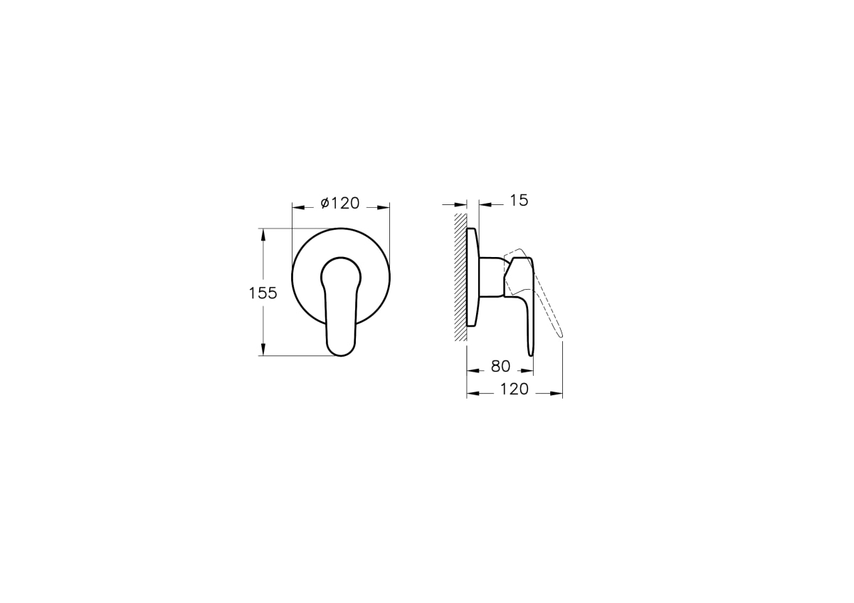 Встраиваемый смеситель для ванны VitrA Root Round (Рут Раунд) A4272834EXP брашированный никель