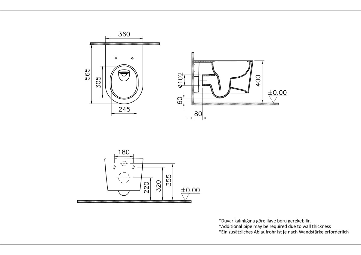 Подвесной унитаз VitrA Nest (Нест) 7870B403-0075 безободковый QuantumFlush (Квантумфлаш) белый санитарный фарфор антибактериальное покрытие Hygiene + Clean (Хайджн + Клин)