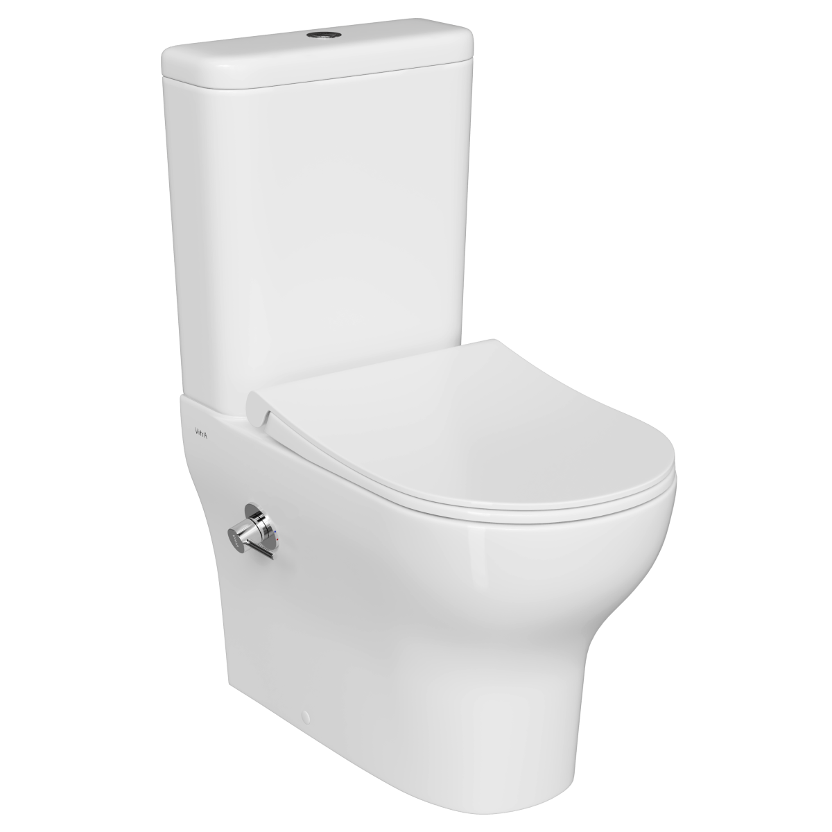 Унитаз-компакт напольный VitrA Zentrum (Зентрум) 9012B003-7226 с сиденьем микролифт белый санитарный фарфор антибактериальное покрытие Hygiene (Хайджн)