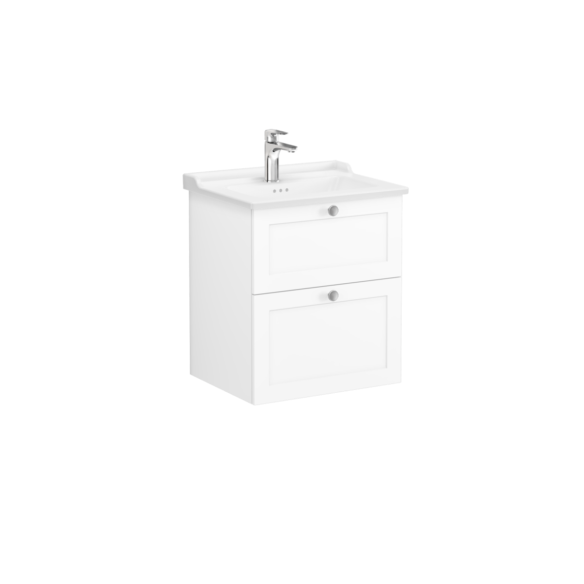 Тумба с раковиной для ванной VitrA Root Classic (Рут Классик) 68848 60 см матовая белая МДФ
