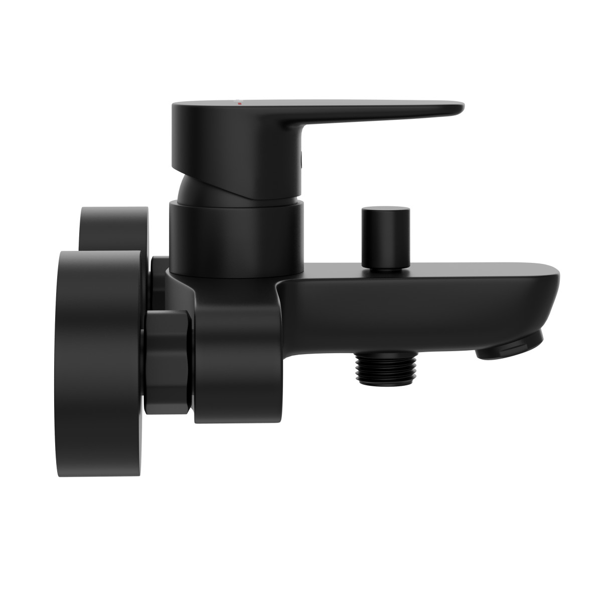 Смеситель настенный VitrA Flow Soft (Флоу Софт) A4294636EXP для ванны однорычажный матовый черный латунь