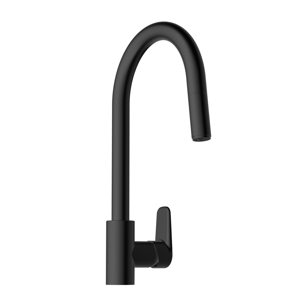 Смеситель для кухни VitrA Flow Soft (Флоу Софт) A4344536EXP с поворотным изливом однорычажный матовый черный латунь