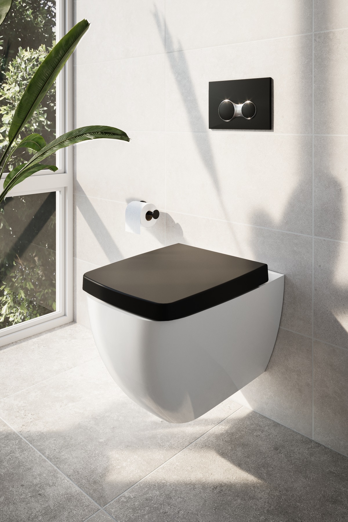 Кнопка смыва для инсталляции VitrA Sirius (Сириус) 740-0411 матовая черная двойный смыв