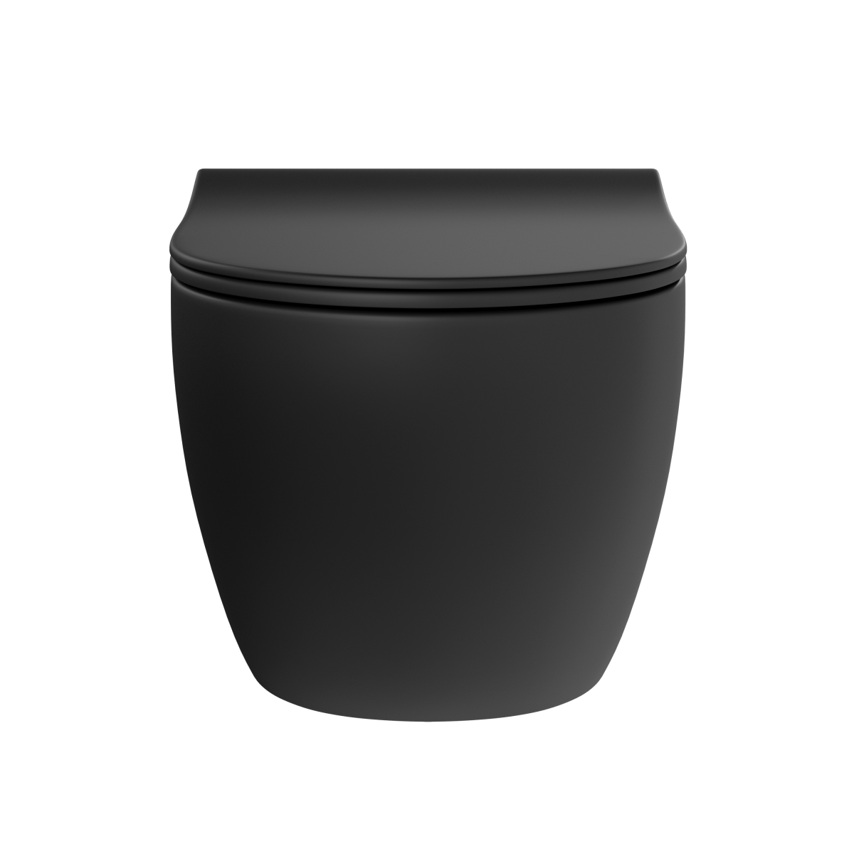 Подвесной унитаз VitrA Sento (Сенто) 7748B083-0101 безободковый Rim-ex (Рим-экс) матовый черный санитарный фарфор антибактериальное покрытие Hygiene (Хайджн)