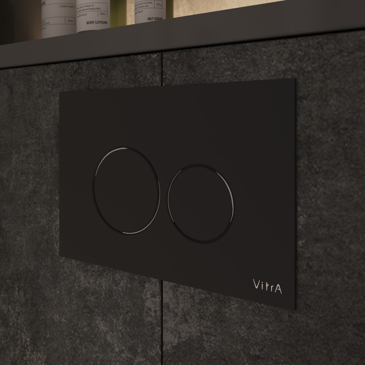 Кнопка смыва для инсталляции VitrA Origin (Ориджин) 740-2450 глянцевая черная двойный смыв