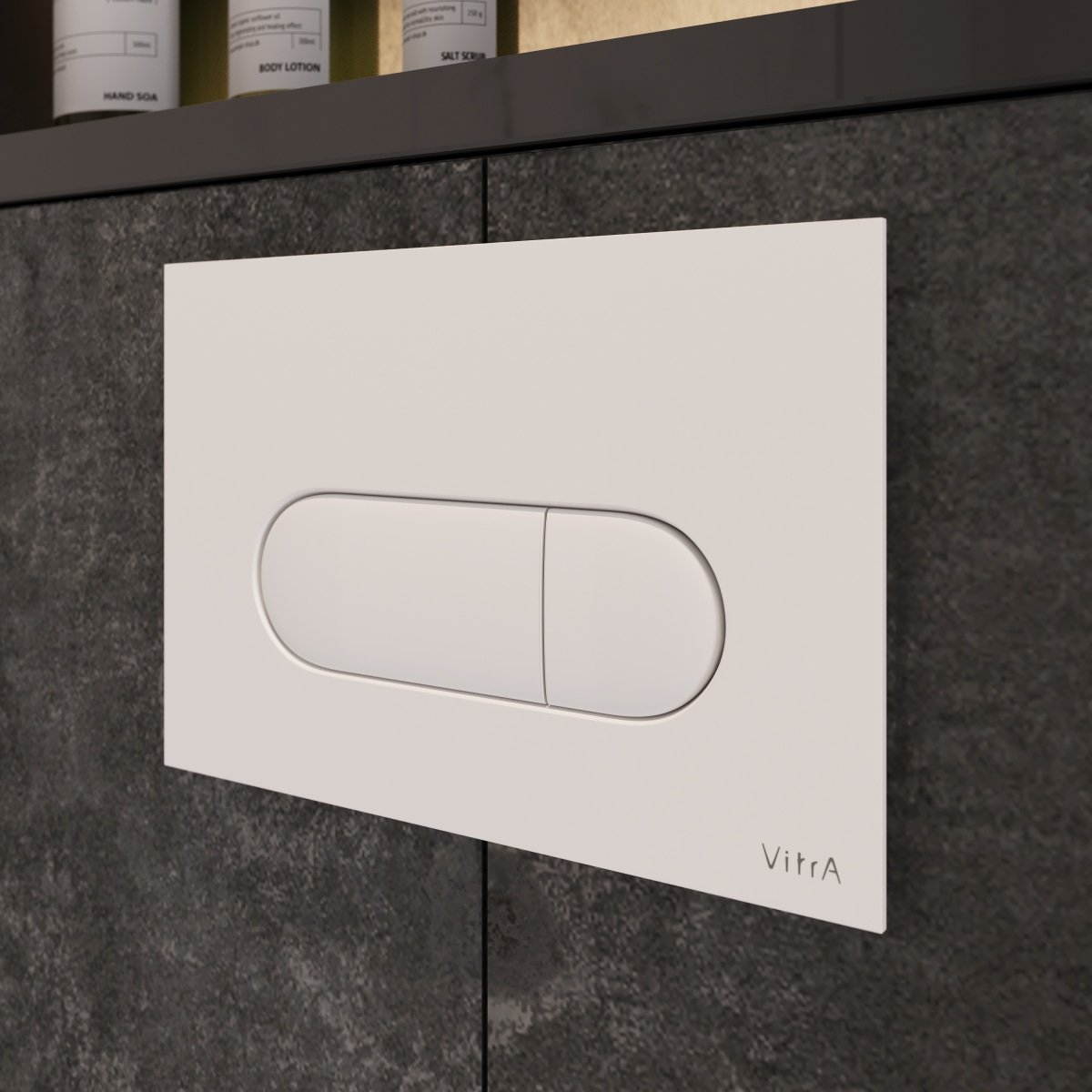 Кнопка смыва для инсталляции VitrA Root Round (Рут Раунд) 740-2200 глянцевая белая двойный смыв