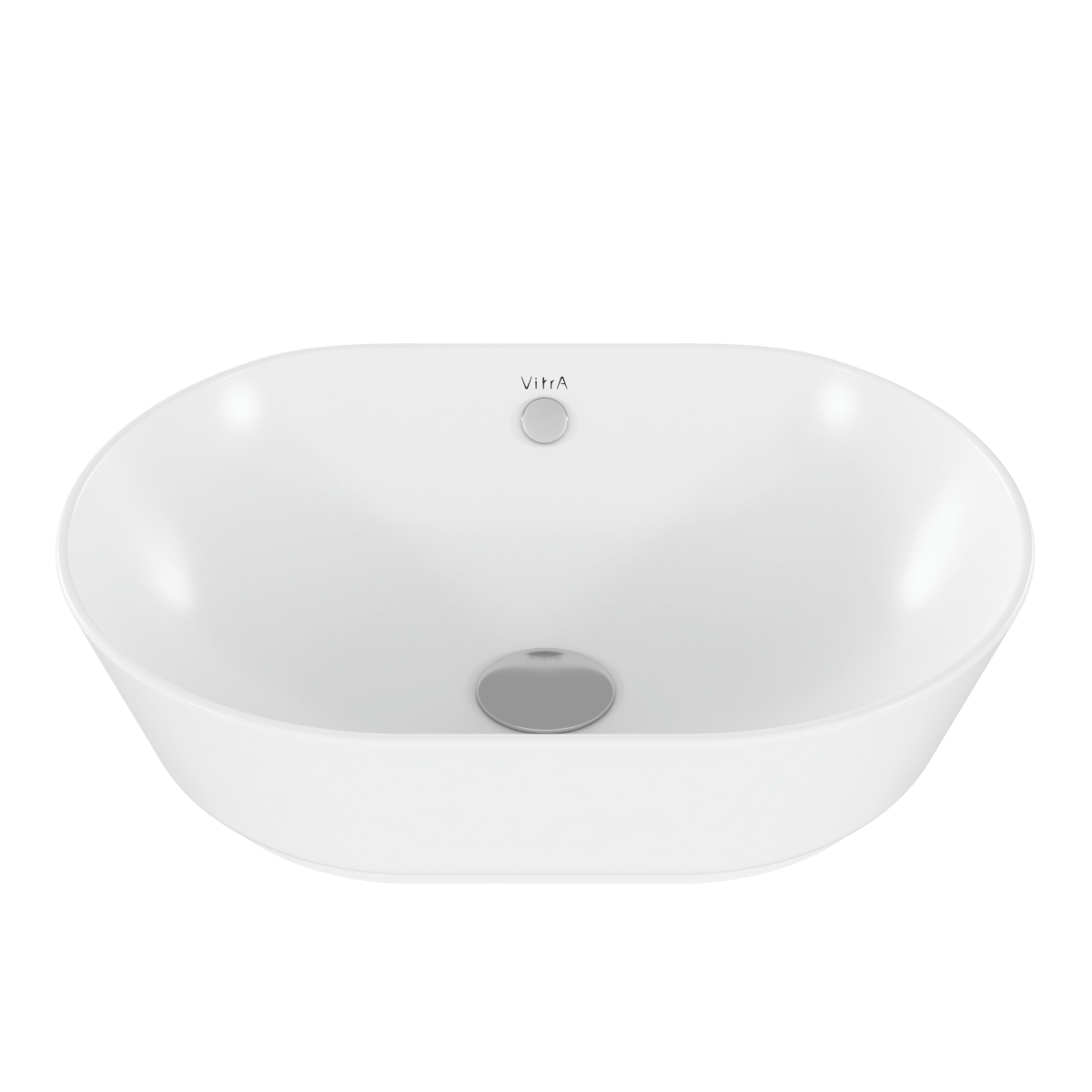 Раковина чаша VitrA Geo (Гео) 7427B003-0012 55 x 40 см накладная белая антибактериальное покрытие Hygiene (Хайджн)