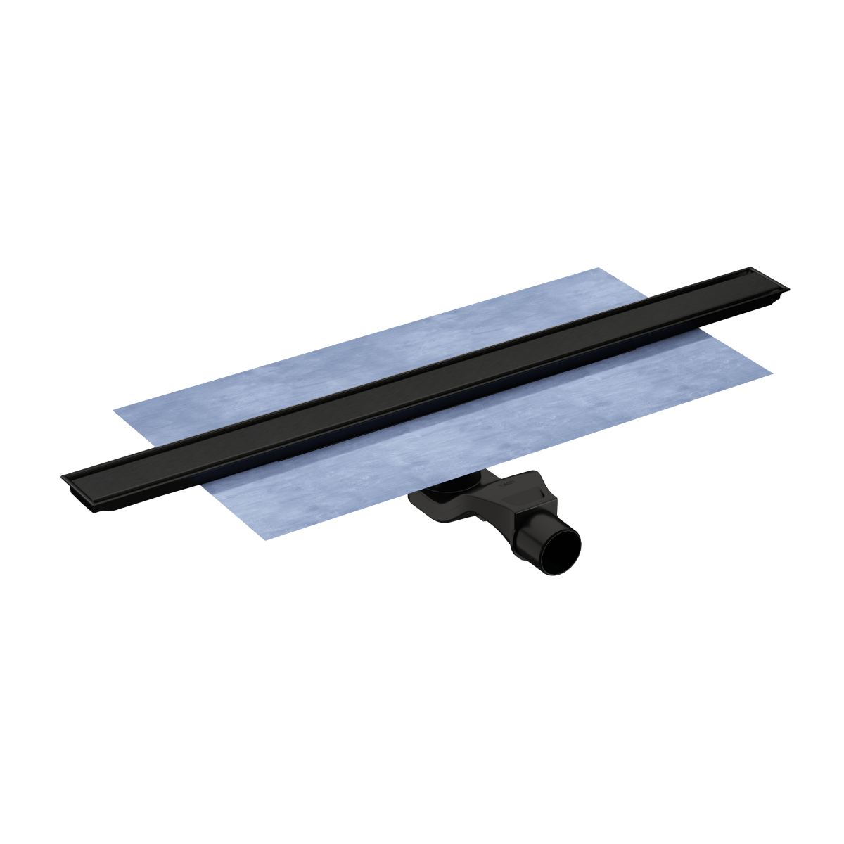 Душевой трап VitrA Eco-Flow (Эко-Флоу) 59980584000 80 x 6 см горизонтальный с мокрым затвором черный