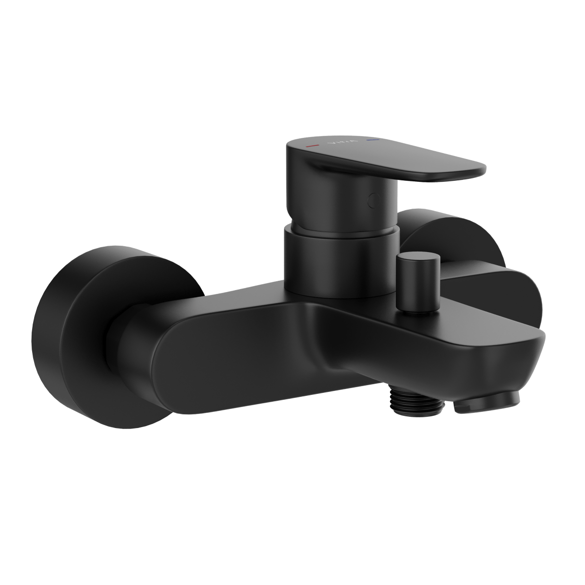 Смеситель настенный VitrA Flow Soft (Флоу Софт) A4294636EXP для ванны однорычажный матовый черный латунь