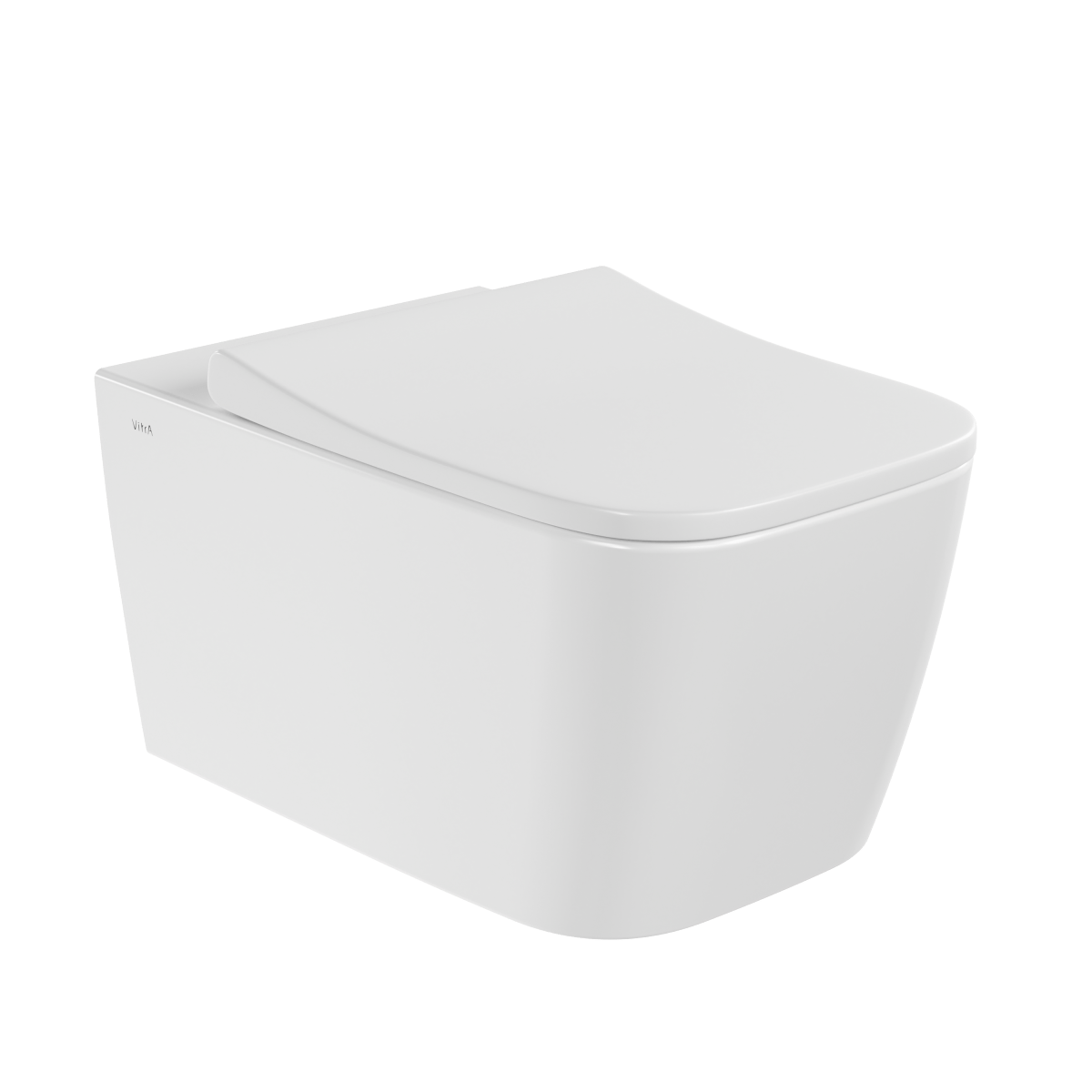 Подвесной унитаз VitrA Metropole Square (Метрополь Сквэр) 7906B003-6430 безободковый QuantumFlush (Квантум Флаш) с сиденьем микролифт белый санитарный фарфор