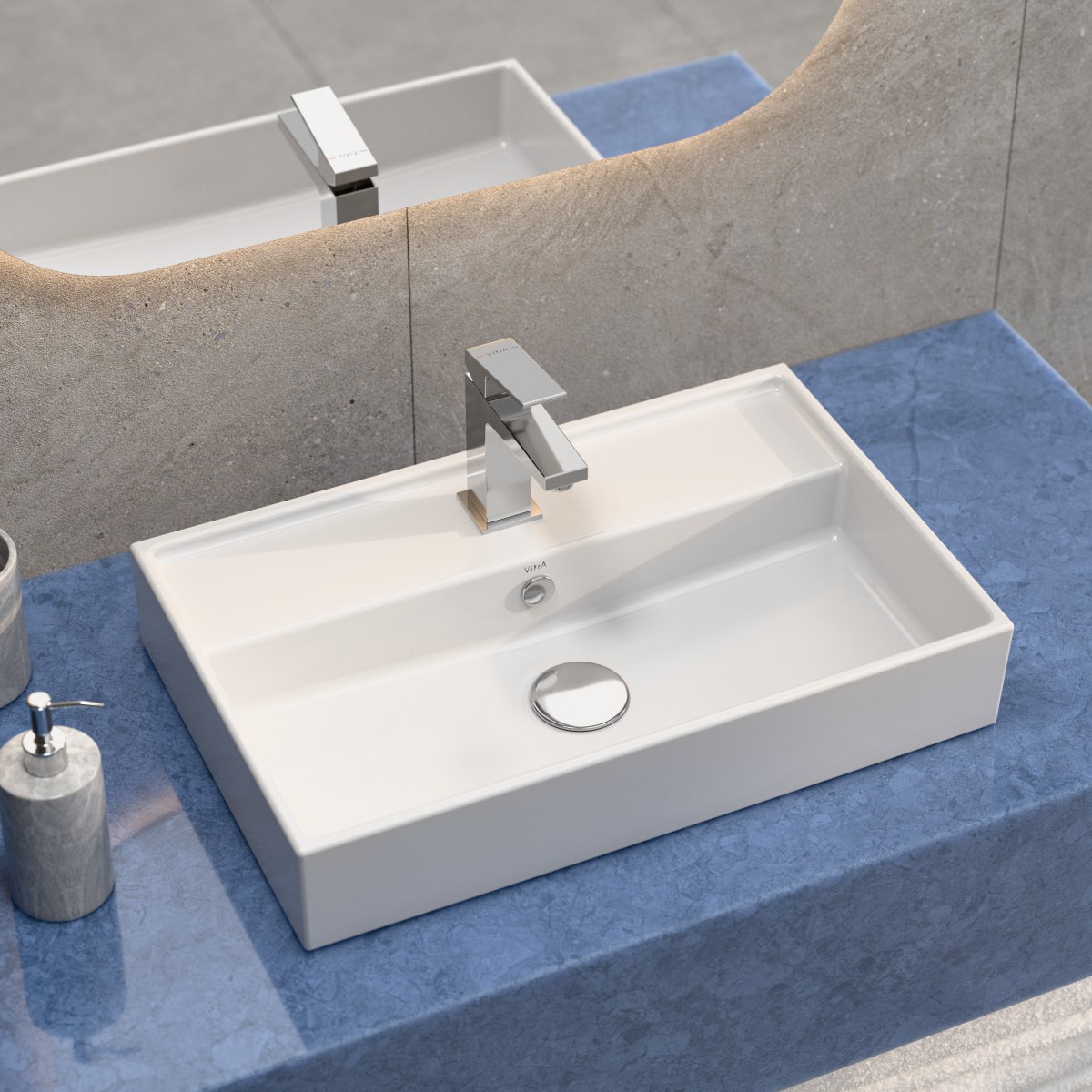 Раковина VitrA ArchiPlan (Архиплан) 7401B003-0001 60 x 38 см белая антибактериальное покрытие Hygiene (Хайджн)
